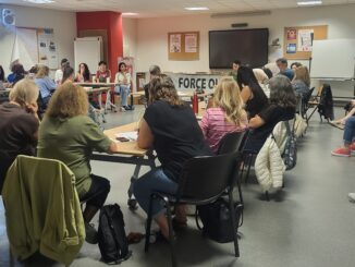 Les AESH réunies en Réunion d'information syndicale le mardi 2 juin